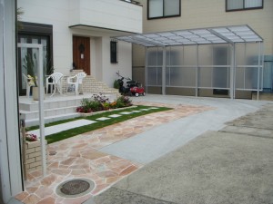 チャメロプスヤシ|リゾート気分なお庭 姫路市T様邸4