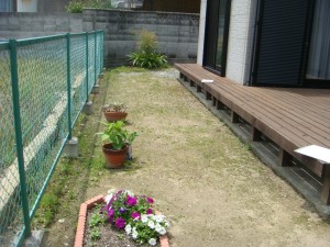 カンナキュートがあるお庭施工前