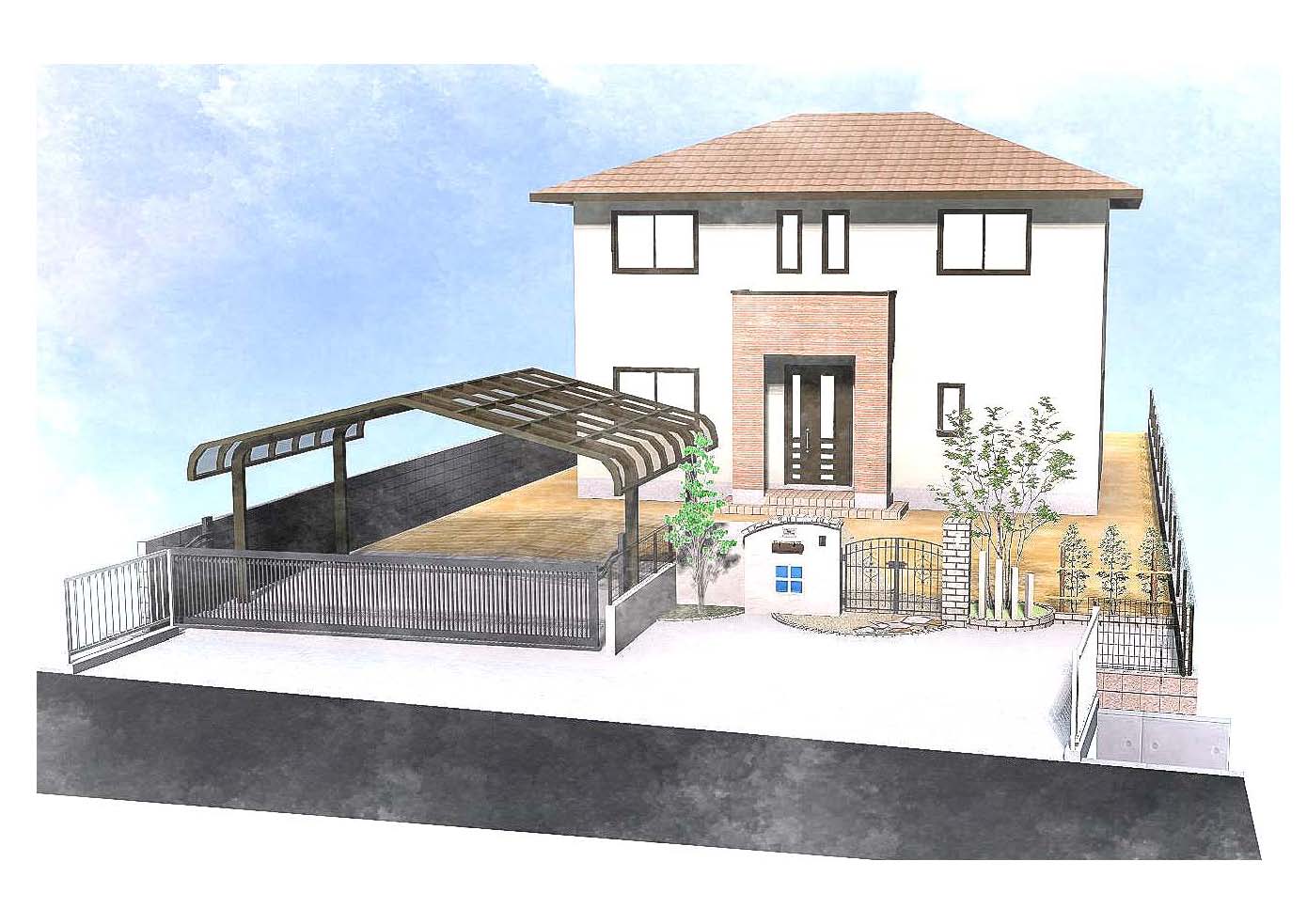 ゆとりの４台駐車デザイン