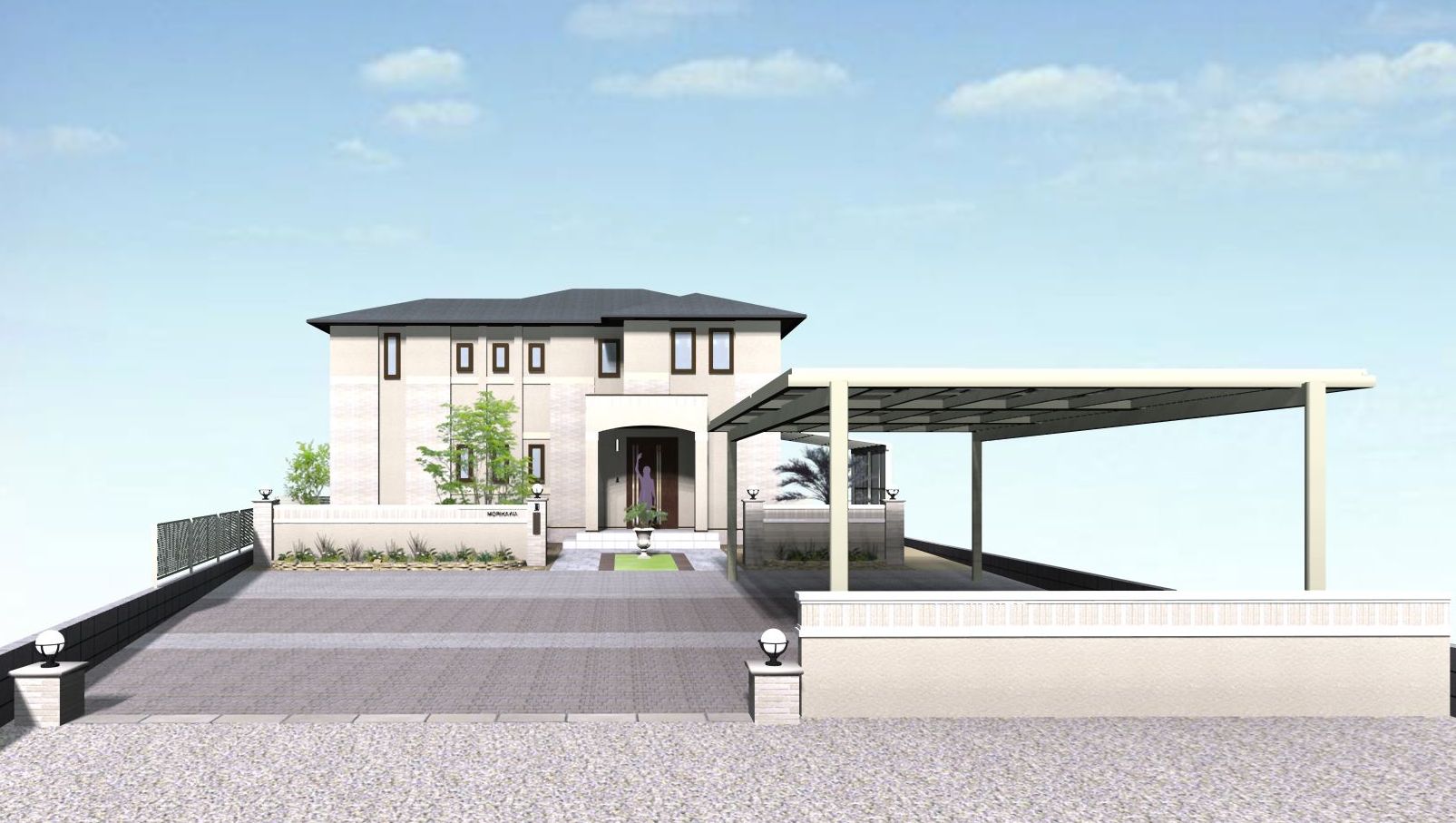 イメージパース エレガントなお庭プラン