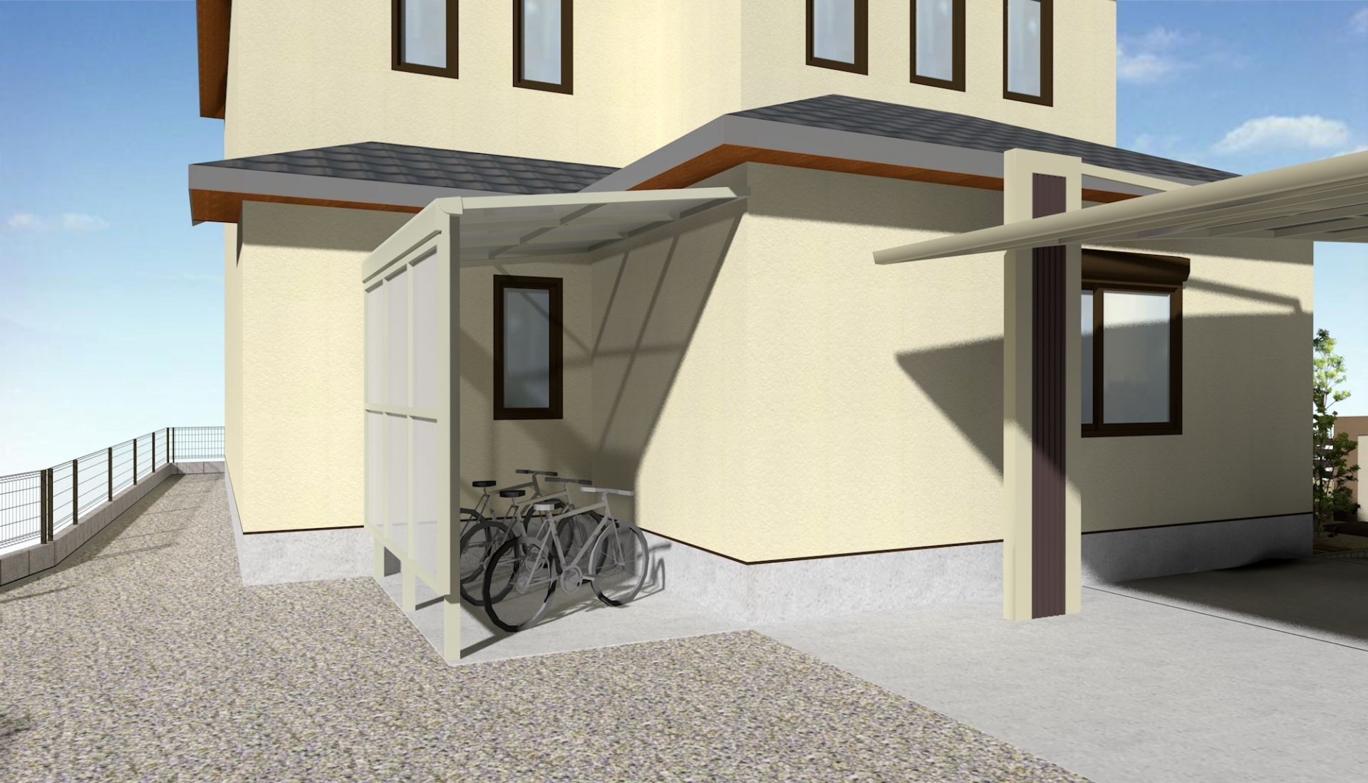 姫路市H様邸エクステリア　イメージパース