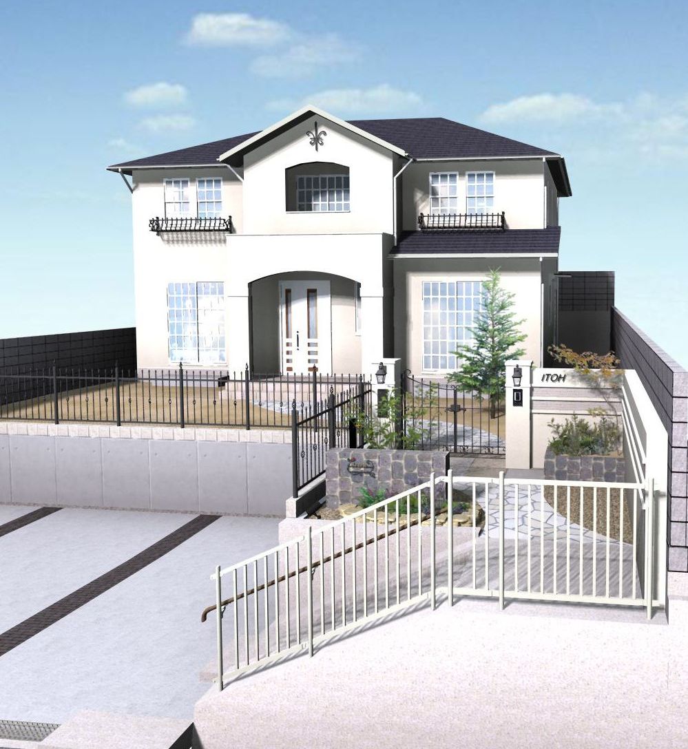 パース6-2 エレガントな雰囲気ただようお庭プラン