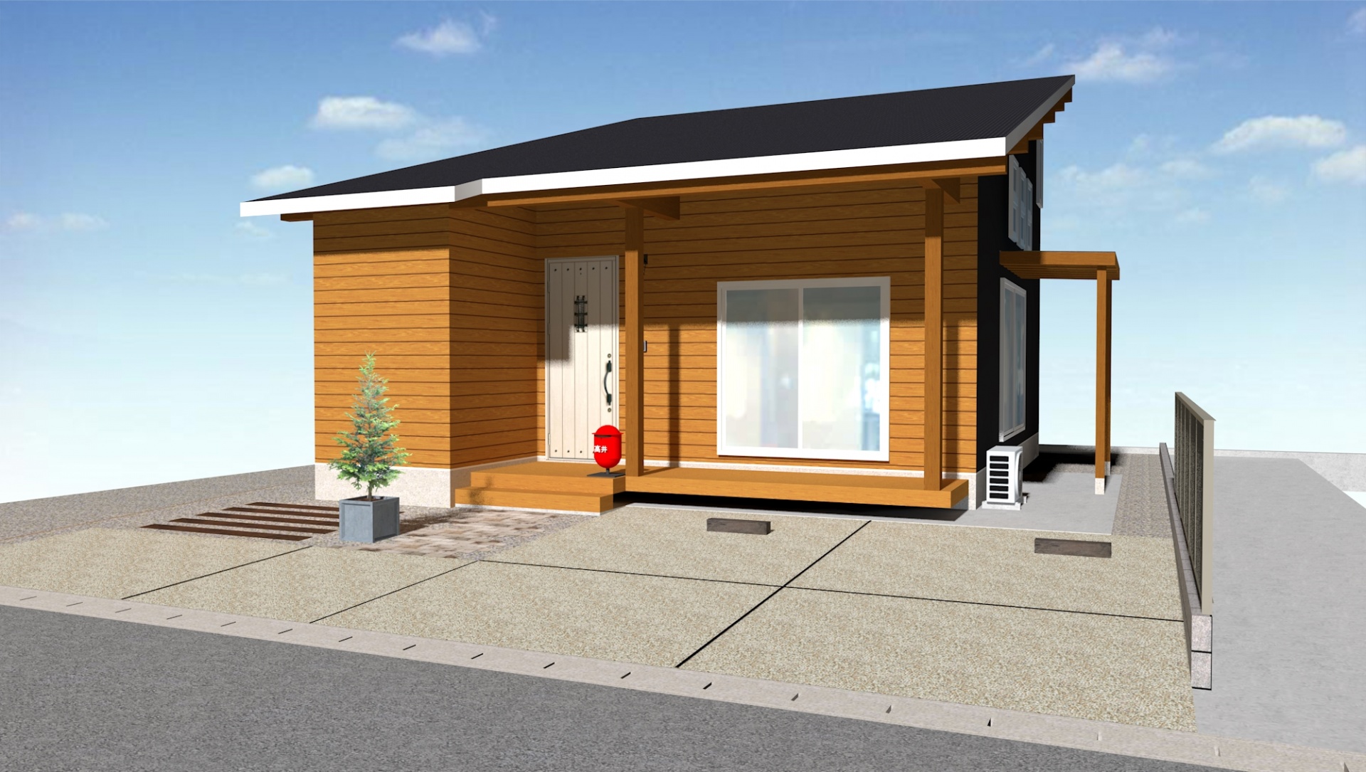 太子町T様邸新築外構イメージパース