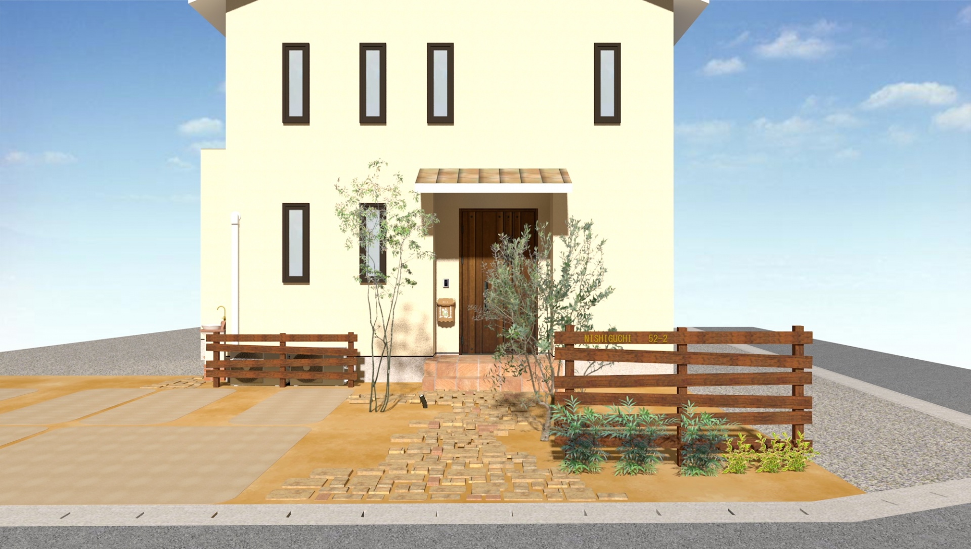 ラフ張りウリン材