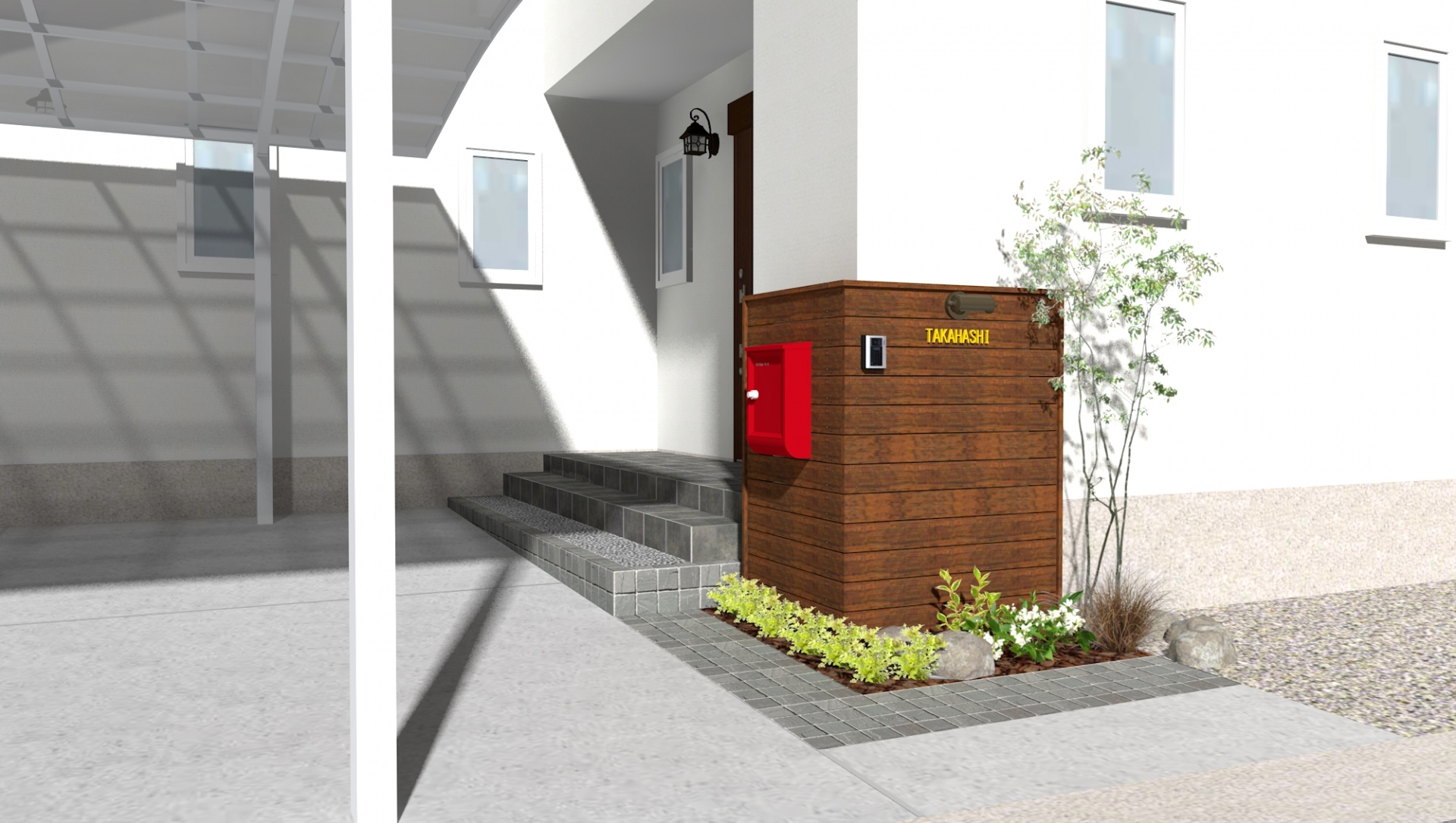 板塀　ウリン材