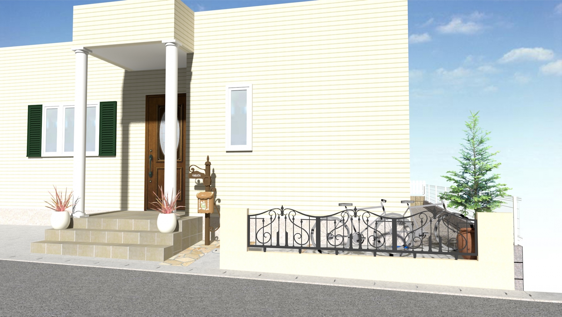 太子町N様邸エクステリアプランイメージパース