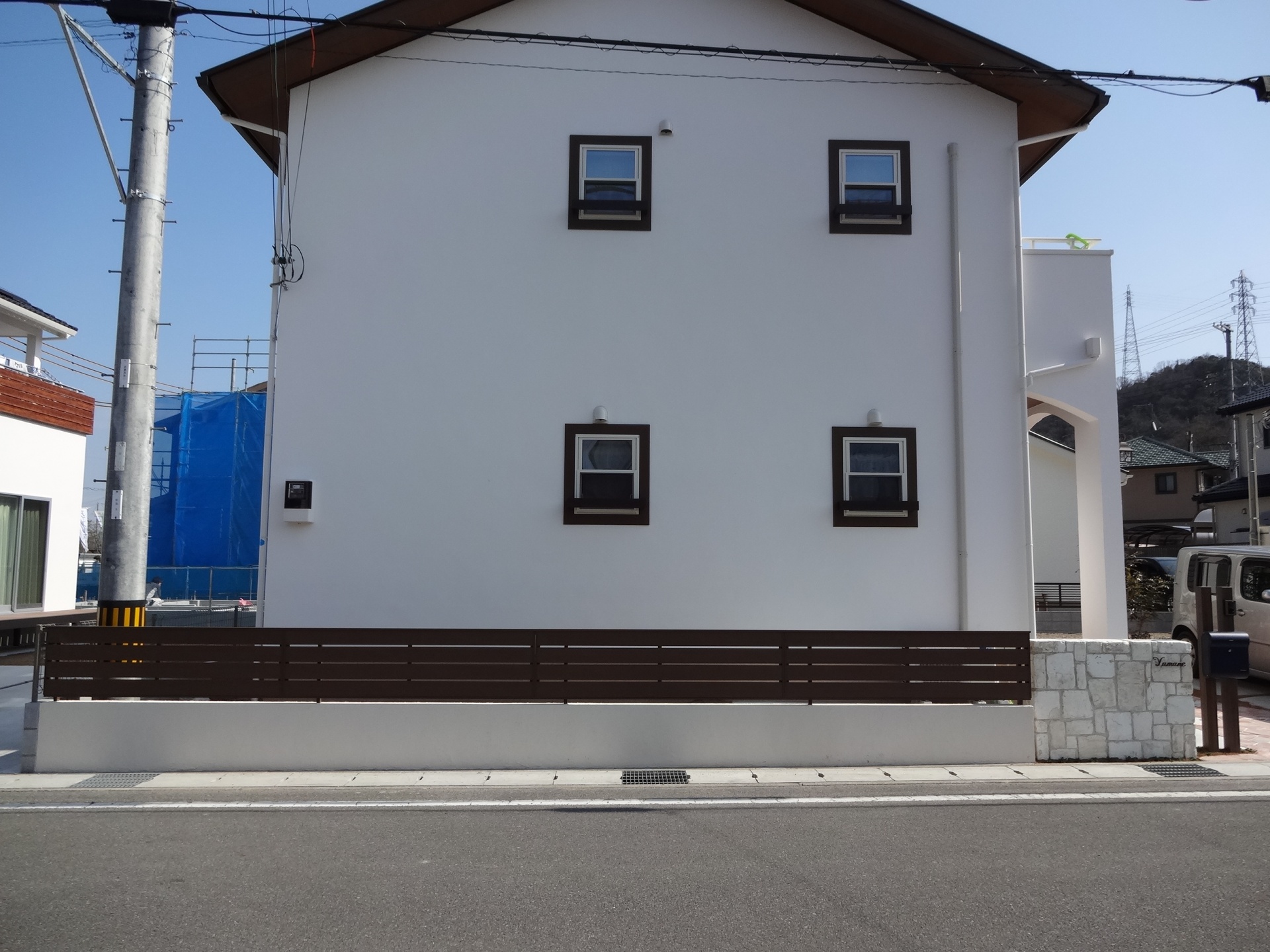 アンティークレンガ積み門柱　たつの市Y様邸3