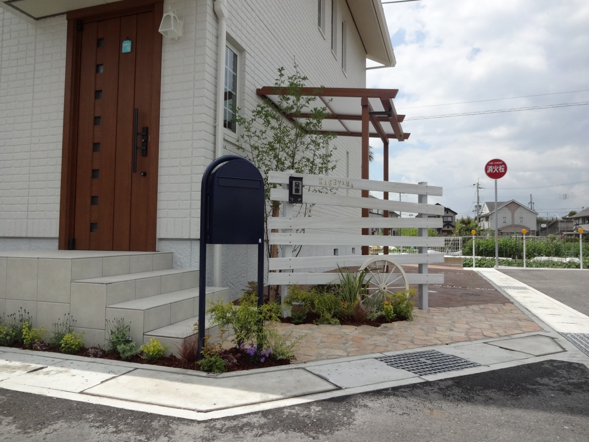 大人可愛いナチュラルな門周り　姫路市K様邸3