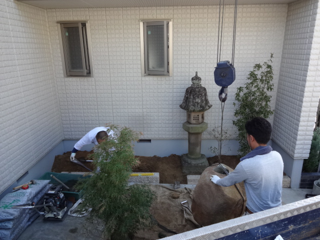 神戸市F様邸坪庭工事1