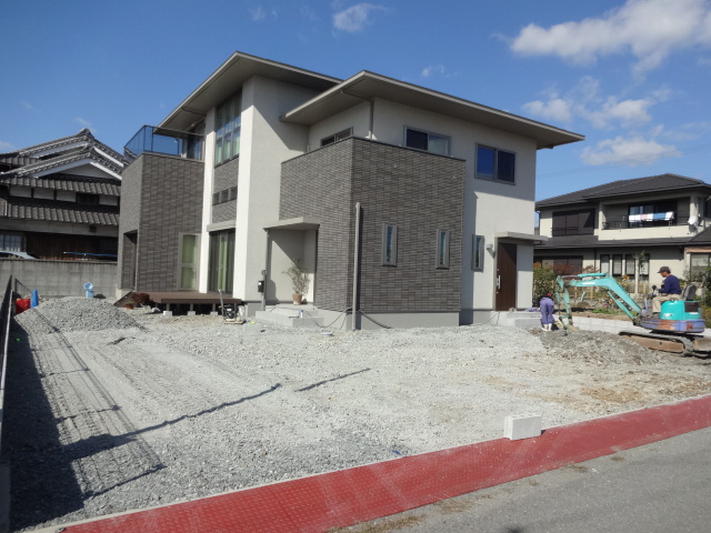 姫路市E様邸外構工事　着工1