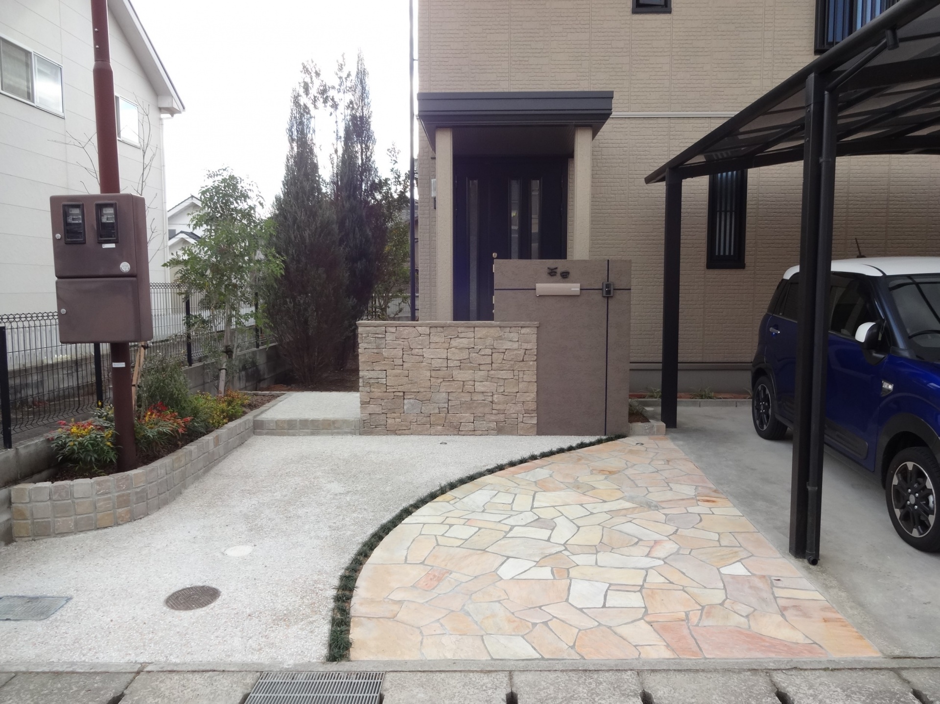 玄関前エクステリアリフォーム工事　たつの市I様邸4