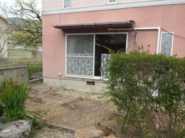 たつの市U様邸エクステリアリフォームウッドデッキ解体後