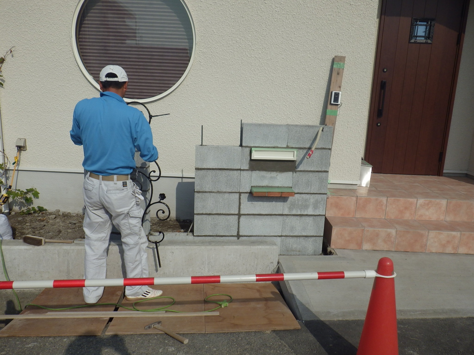 姫路エクステリア工事門柱