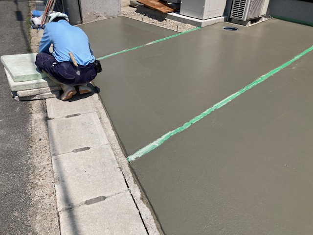 暑い中の土間コンクリート工事　姫路外構屋さんブログ