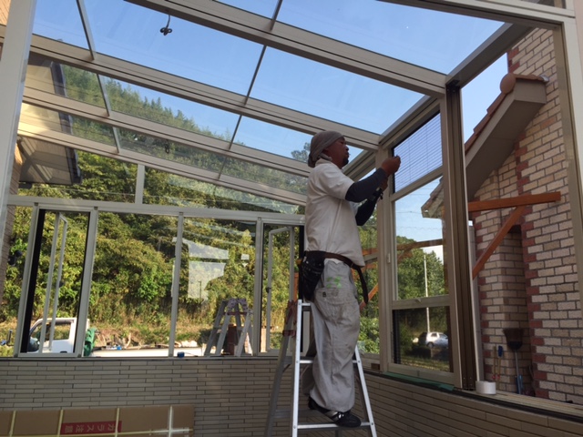 姫路市K様邸ココマガーデンルーム組立て1