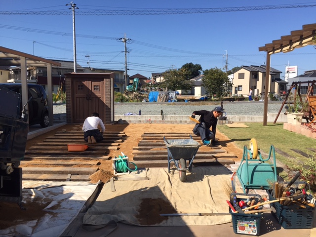 太子町M様邸芝生工事1