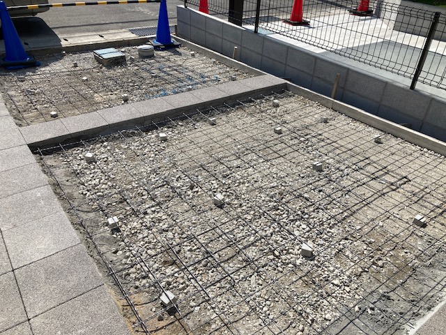新築外構　土間工事