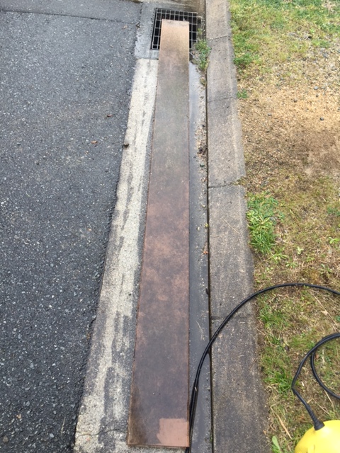 ウッドデッキ洗浄前1