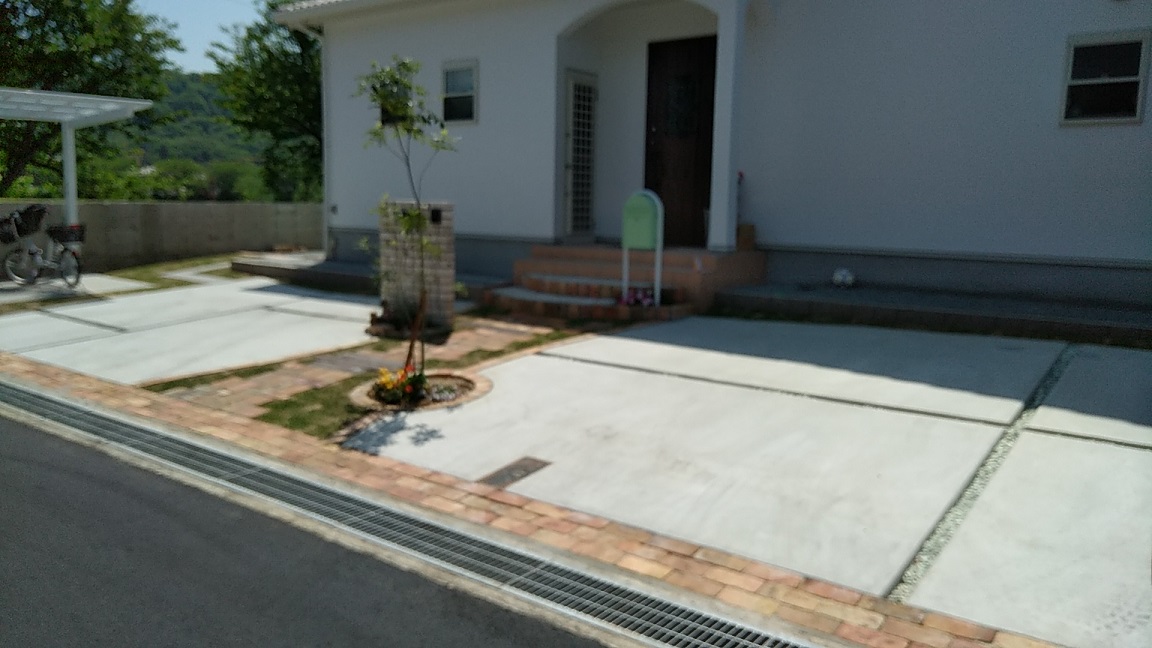 ナチュラルレンガの新築エクステリア　姫路市