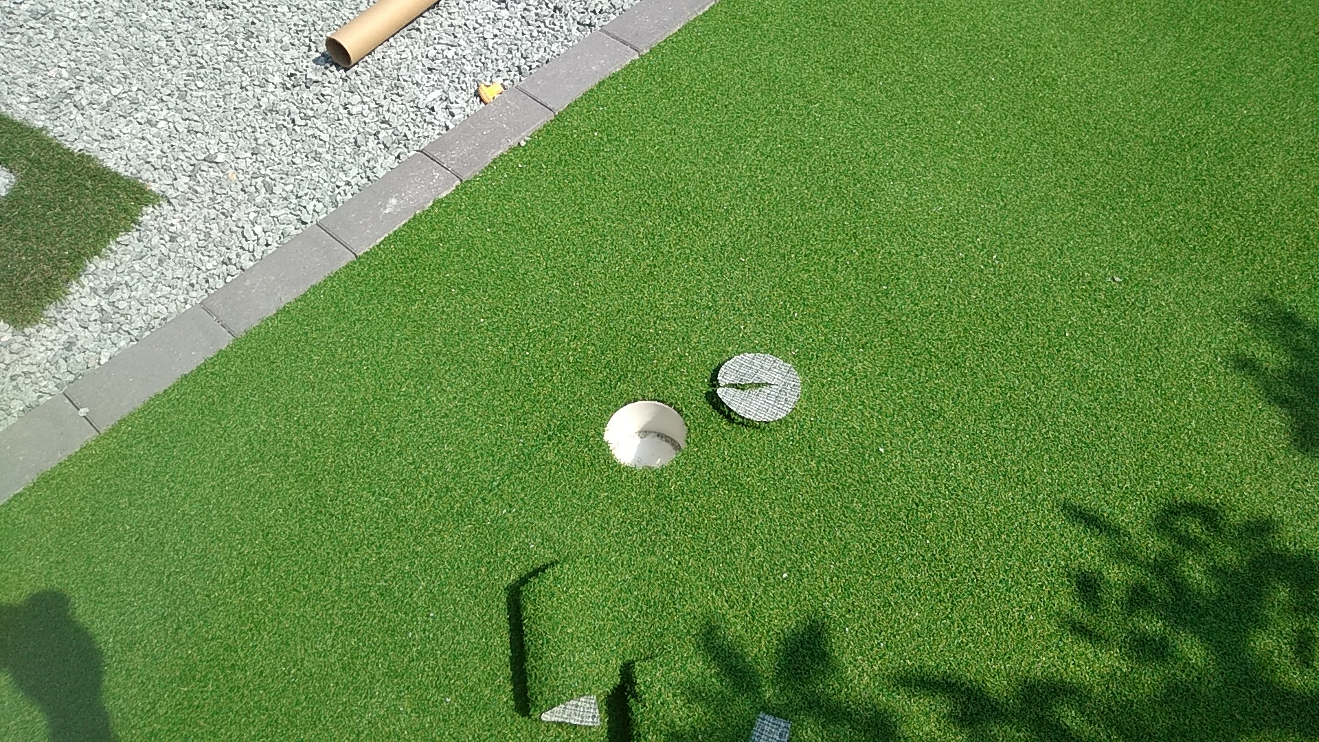 姫路市 お庭のリフォーム　雑草対策リノベーション ゴルフ人工芝