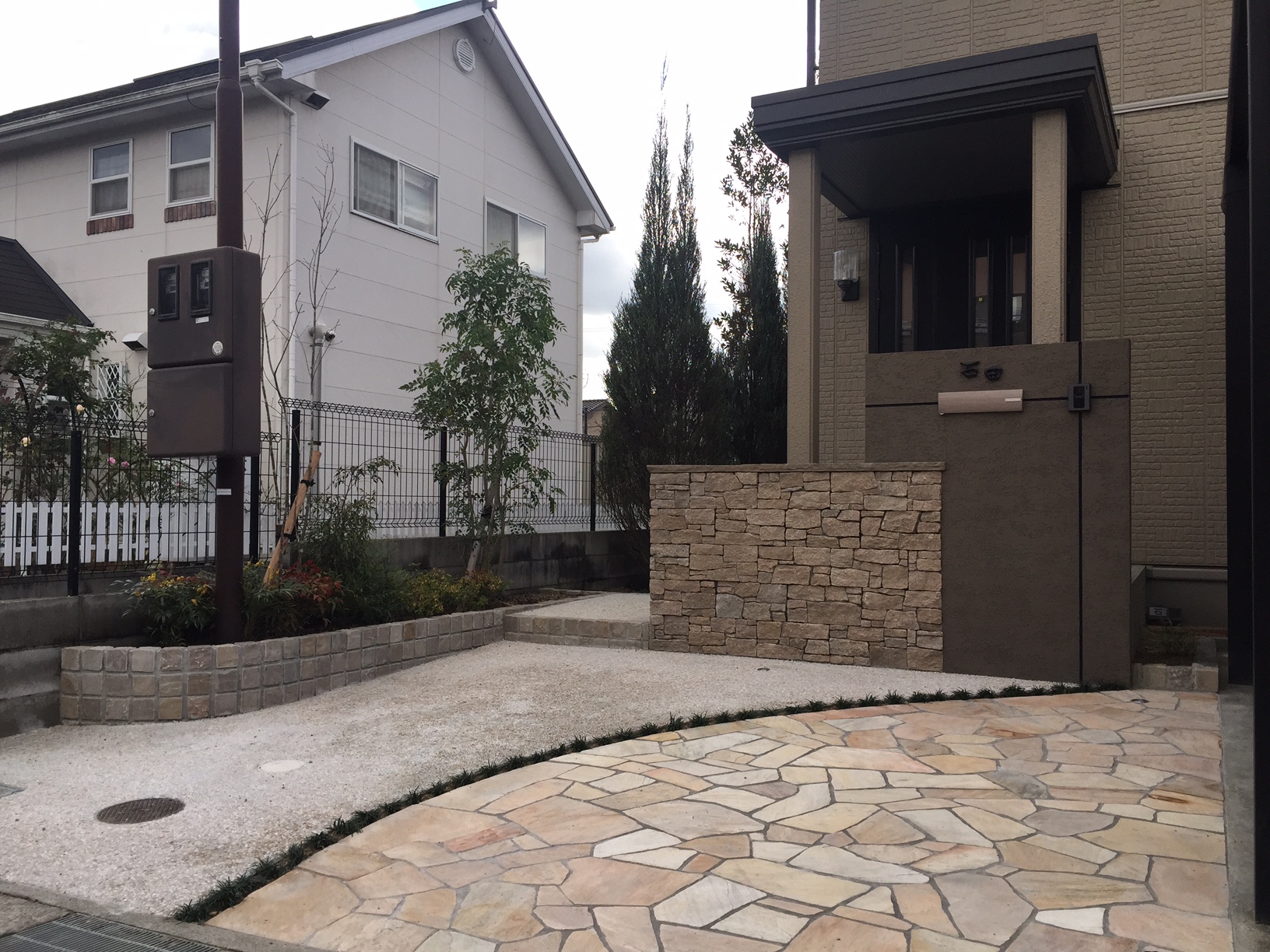 玄関前エクステリアリフォーム工事　たつの市I様邸3