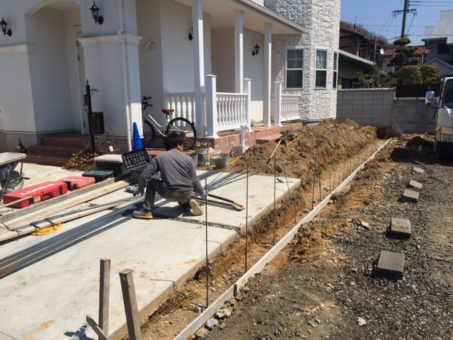 姫路市N様邸ブロック基礎配筋工事