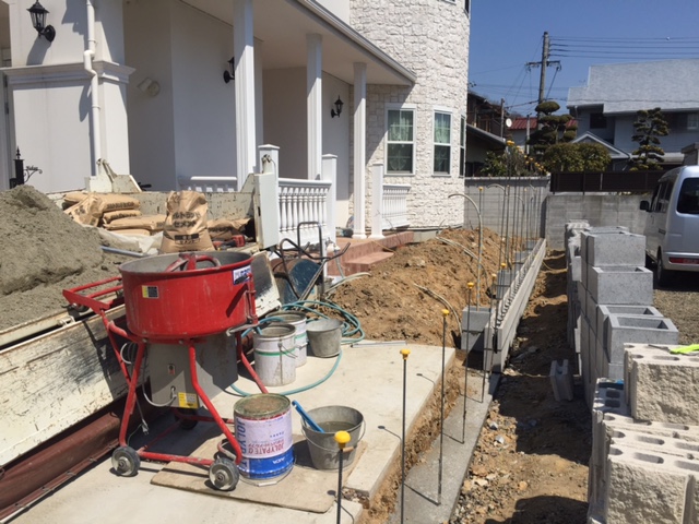 姫路市N様邸ブロック基礎配筋/型枠ブロック工事