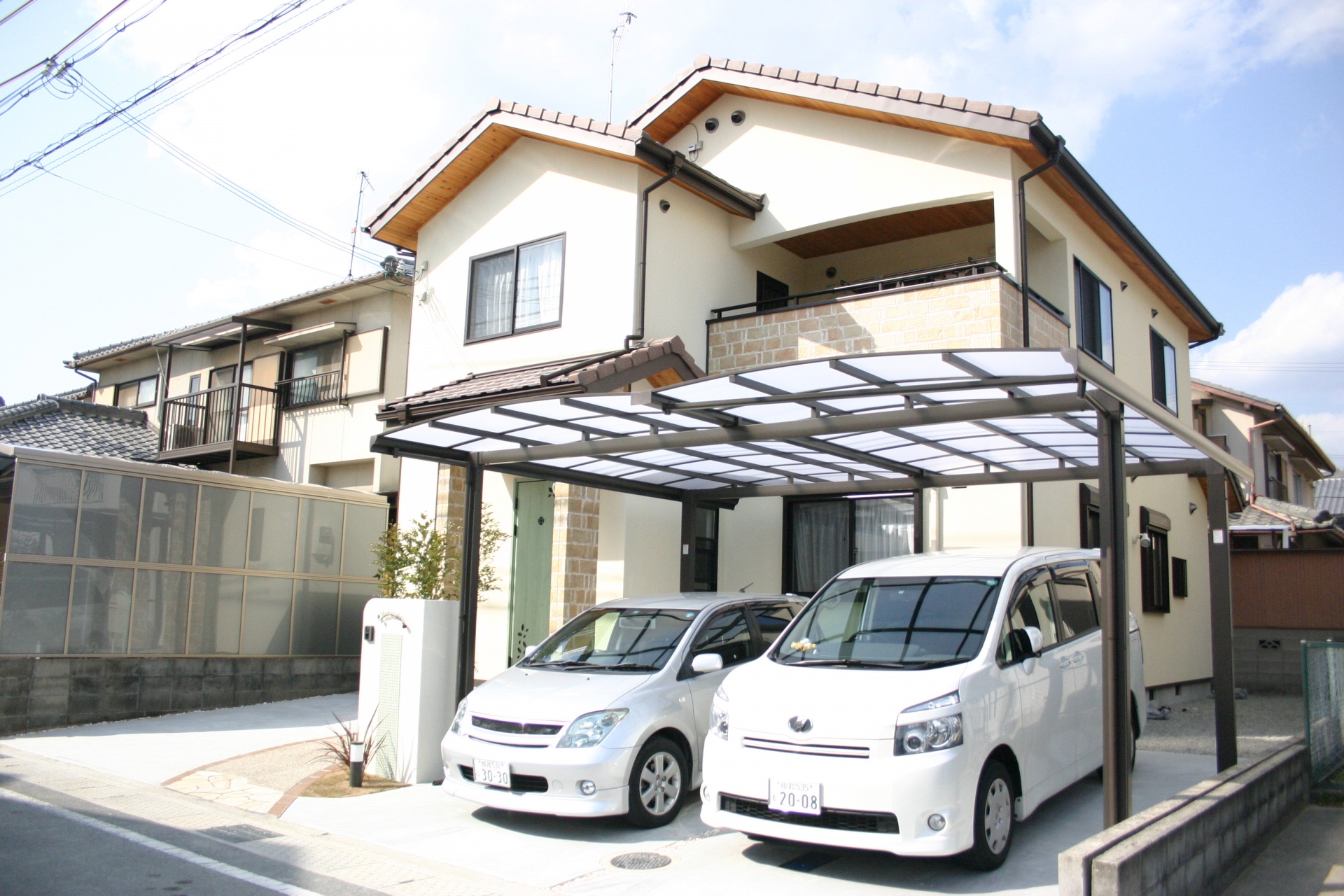 ライトグリーンの門周り　　赤穂市Ｙ様邸