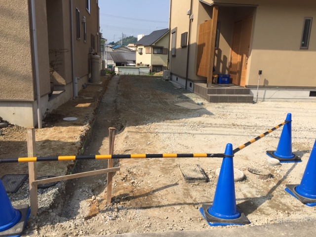 高砂市Y様邸外構工事　境界掘り方
