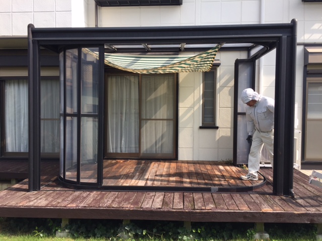 太子町T様邸既存ガーデンルーム解体1