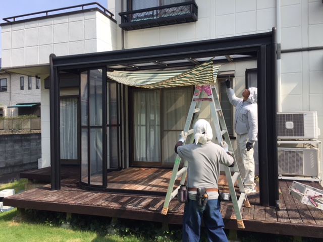 太子町T様邸既存ガーデンルーム解体2