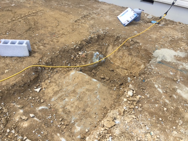 姫路市M様邸新築外構工事掘削状況