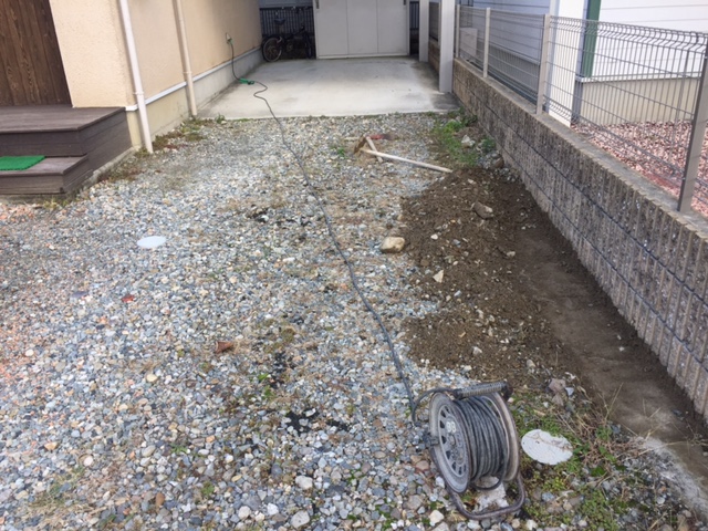 太子町N様邸アンティークレンガ工事1