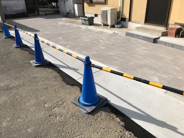 道路後退を必要とする車庫拡張工事　姫路外構リフォーム工事