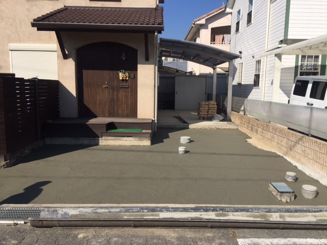 太子町N様邸アンティークレンガ工事3