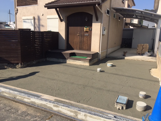 太子町N様邸アンティークレンガ工事4