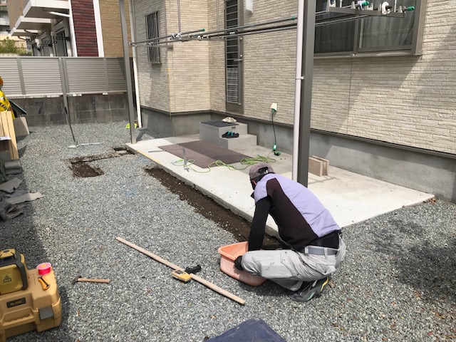 愛犬の介護用ウッドデッキスロープ リフォームエクステリア