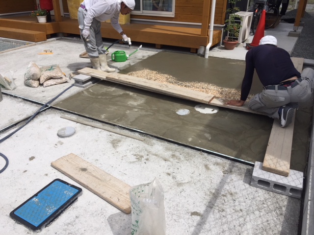 太子町T様邸洗出し仕上げ