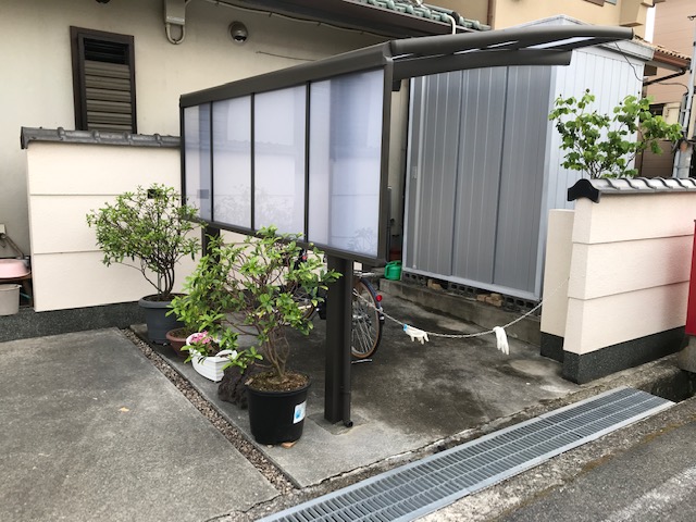 自転車置き場工事