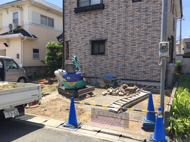 姫路市M様邸エクステリアリフォーム工事施工中2