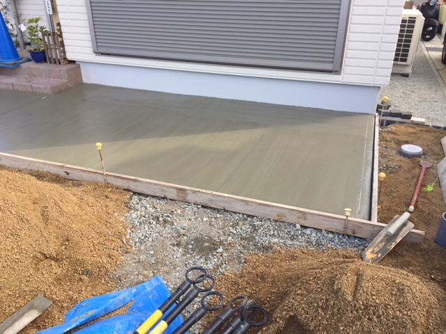 姫路市N様邸土間コンクリート打設工事