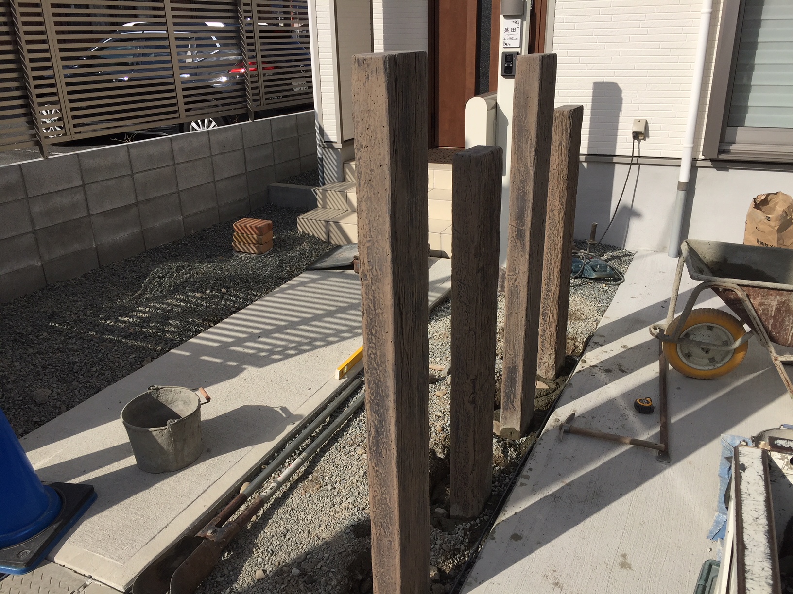 たつの市M様邸門回り施工