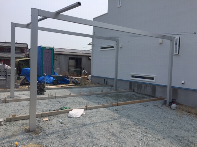 太子町K様邸土間型枠作業