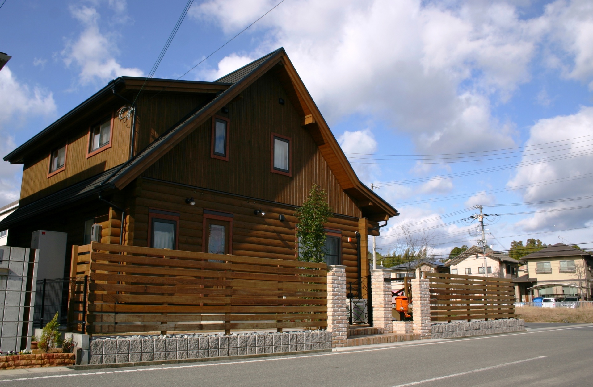 ハードウッド門袖塀1　エクステージ