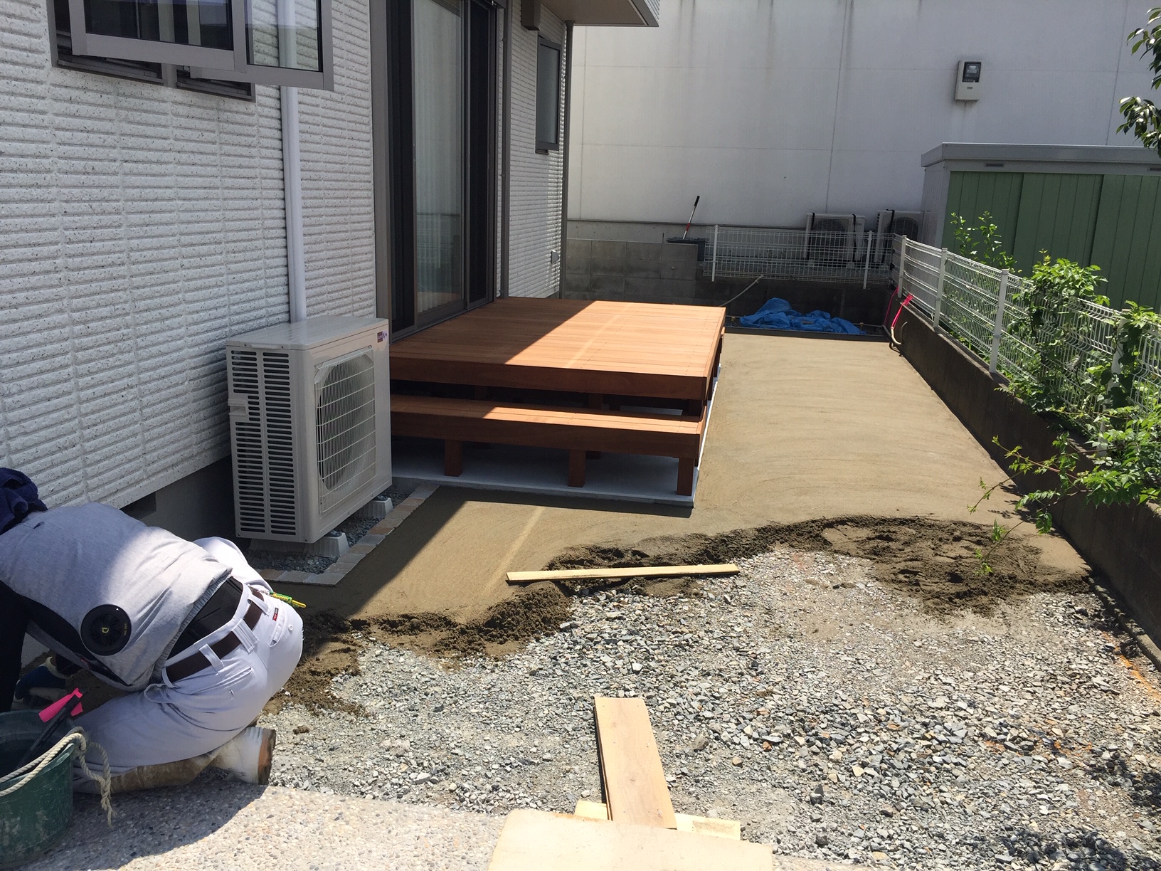 人工芝　下地パサモルタル