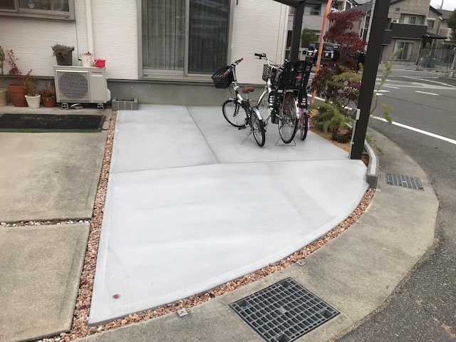 自転車置き場リフォーム　勝手口を使いやすく