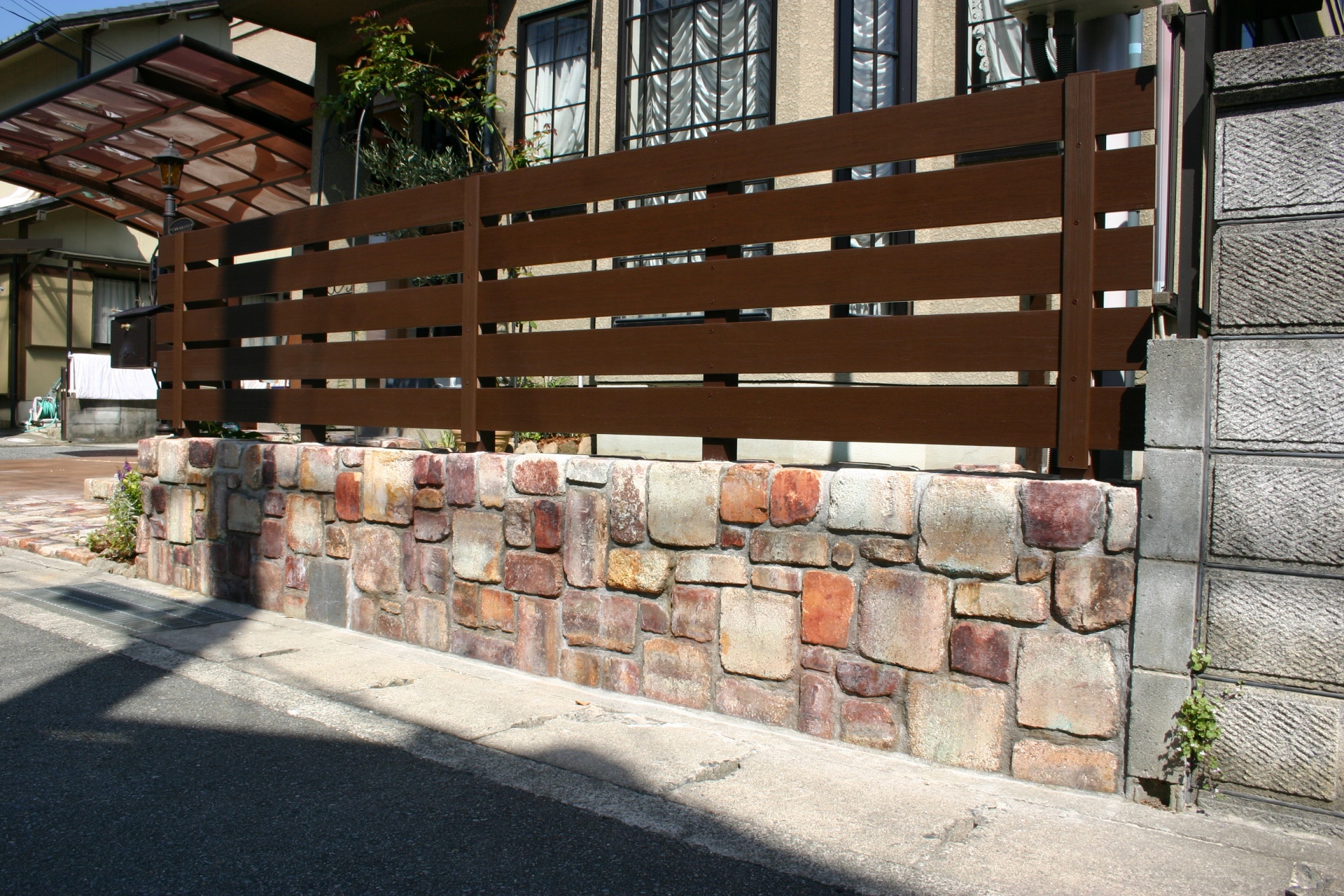 アンティークレンガで門回りをリフォーム　たつの市Y様邸3