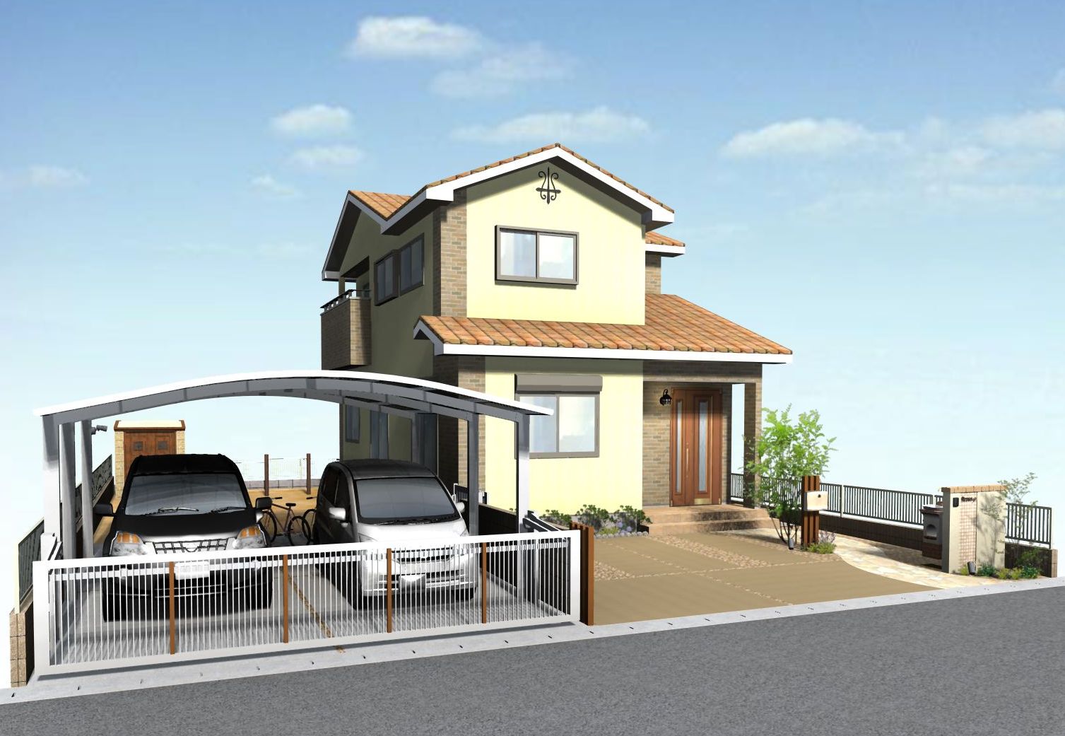 ディーズガーデン:リリーがあるお庭 姫路市O様邸イメージパース ディーズガーデン:リリーがあるお庭 姫路市O様邸イメージパース