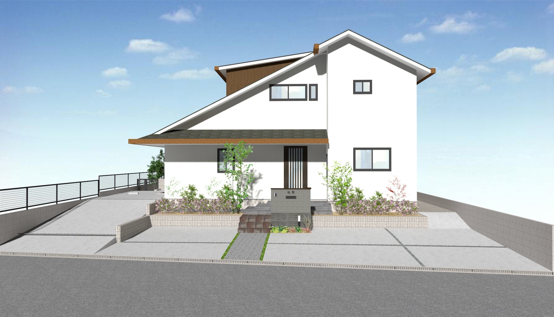 太子町M様邸エクステリア工事　イメージパース