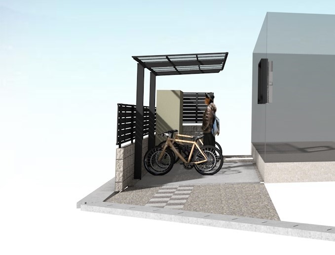自転車置き場サイクルポート 姫路リフォーム